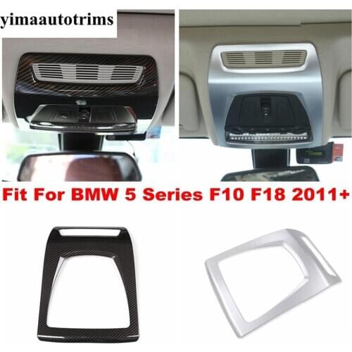 Roof Reading Lights Lamps Cover Trim Carbon Fiber Look / Matte Interior Kit For BMW X3 F25 X4 F26 / 5 Series F10 F18 2012 - 2017