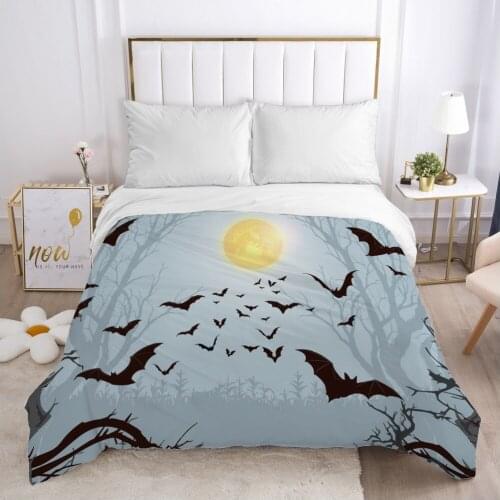 Cartoon Hallowmas Childrens Duvet cover Quilt/Blanket/Comfortable Case Bedding for kids baby boy girls for Home light gray