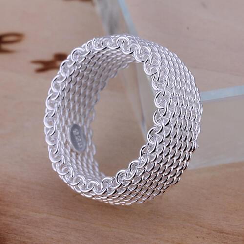 Wholesale Price Round Silver Rings 925 Sterling Silver Rings Size 6 7 8 9 For Women Men Jewelry Best Gift