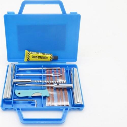 Car Motorcycle Tire Repair Kit, 11 Pcs Tire Plug Kit with Carrying Case, Tire Repair Tools, Flat Tire Puncture Repair Kit