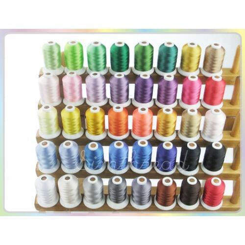 10 Sets 40 Brother Colors Polyester Embroidery Machine Thread 1100Yrds/Spool