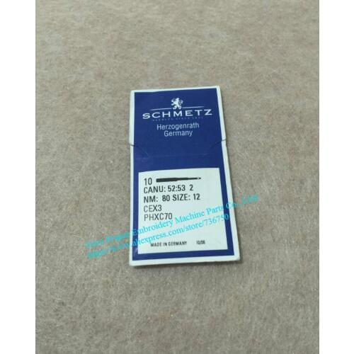 Genuine Schmetz chenille embroidery needle CANU: 52:53 2 CEX3 PHXC70 Nm: 80 Size:12 for Tajima Barudan China embroidery machines