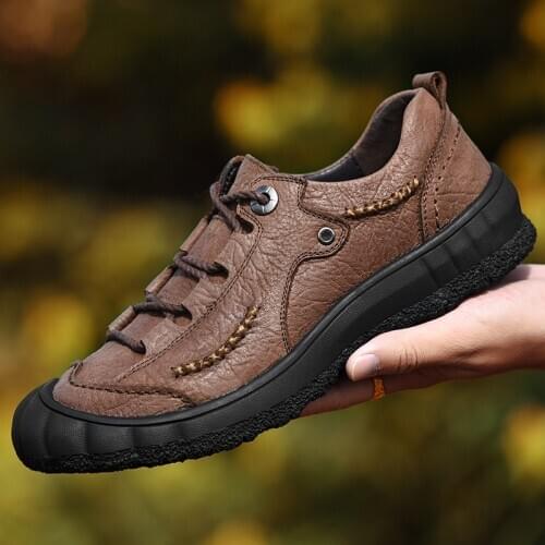 Casual Men Leather Shoes Quality Mens Casual Sneakers Designer Bussiness Outdoor Shoes For Man Hiking Shoes