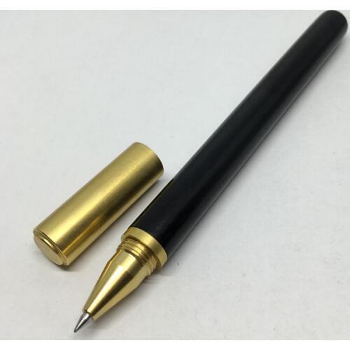 10pcs Handmade Luxury Ebony Wood& Brass Gel Pen Natural Color Wooden Signature Pen for Business Office & School
