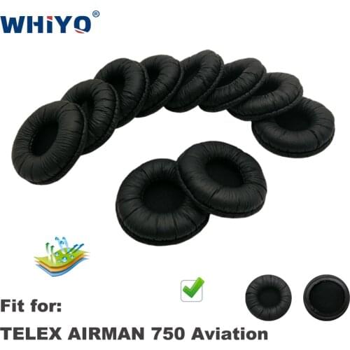 Replacement Ear Pads for TELEX AIRMAN 750 Aviation Headset Parts Leather Earmuff Earphone Sleeve Cover