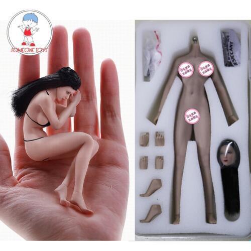 TBLeague 1/12 Female Body Figure With Head Sculpt PHMB2018-T01 Suntan/Pale Color Action Figurine Dolls Collection Model Toys