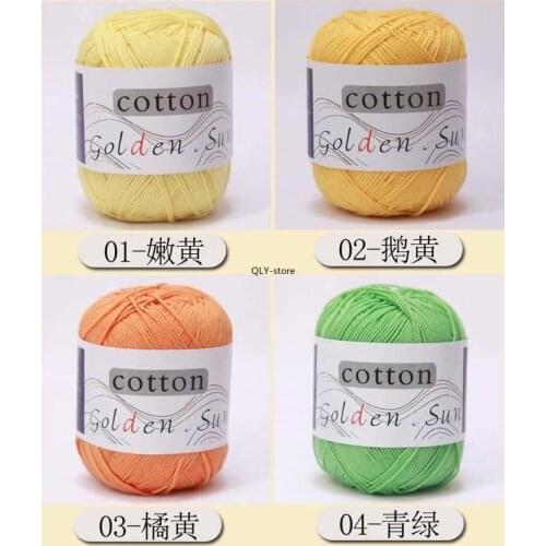 50g 100%Cotton soft Combed Wholesale Coloured Yarn Warm Craft NEW Knitting Sweater Wool Lot 8ply Colour 1pcs Crochet Babycare