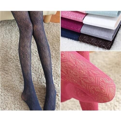 Love Wave Jacquard Lace Women Tights Sexy Hollow Carved Pantyhose High-Quality Anti-hook Spring Summer Autumn Stockings B664