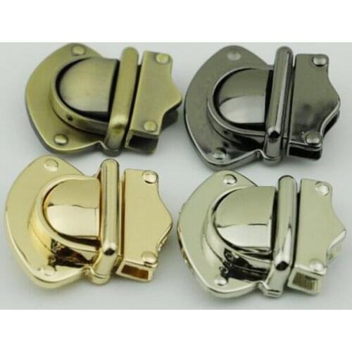 10 Pieces Bag mortise hardware lock buckle Bag hardware accessories duck tongue lock gold metal twist switch lock