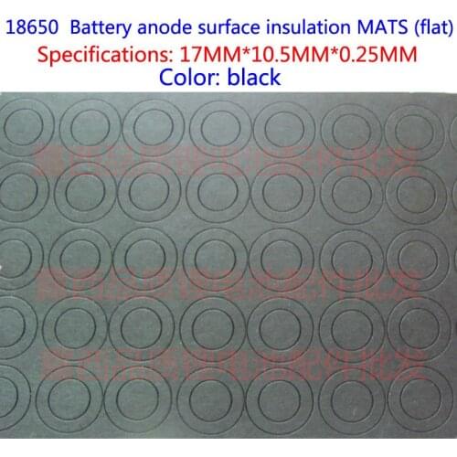 18650 lithium battery insulation gasket paper Pakistan fast insulating film 18650 flat surface pad insulation pad black sticker