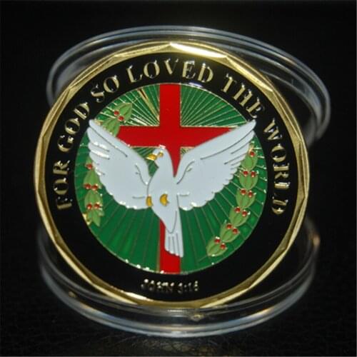 20PCS/LOTfree shipping John 3:16 / For God So Loved The World Challenge Coin