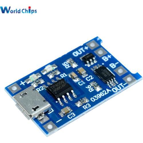 5PCS TC4056A Replace TP4056 Micro USB 5V 1A 18650 Lithium Battery Charger Module With Dual Functions Led Indicator Power Supply
