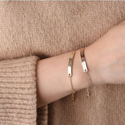 925 Sterling Custom Jewelry Zilveren Aangepaste Graveren Brief Mode Armbanden Voor Vrouwen Anniversary Christmas Gift