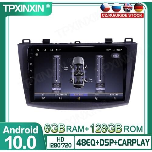 For Mazda 3 2 2009-2013 6+128G Android 10.0 Car Multimedia Player GPS Navigation Head Unit Auto Radio Audio Stereo Tape Recorder