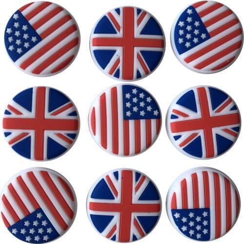 Free shipping(6pcs/lot)national flag design vibration dampener/Tennis Racket Vibration Dampeners