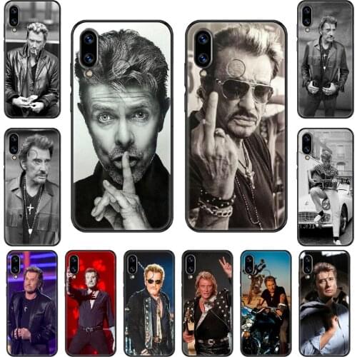 Rock star Johnny Hallyday Phone case For Huawei Honor Mate 5 7 8 9 10 20 i A X Lite Pro black art bumper fashion cover silicone