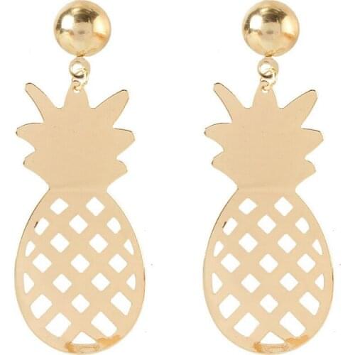 Pineapple Shaped Drop Earrings For Women Aesthetic Lovely Design Fruit Statement Earrings Fashion Jewelry