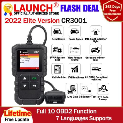 Launch X431 CR3001 Support Full OBDII/EOBD function Creader 3001 diagnostic tool Multilingual code reader scanner PK CR319 OM123