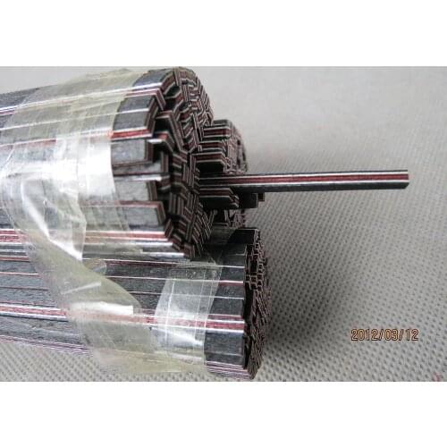 100pcs maple wood inlay strip, black+white+red color decorative rib material