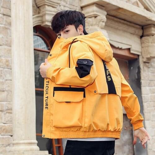 Brand Fashion Cargo with Bigger Pocket Jacket Men 2019 Autumn Spring Patchwork Japan Style Clothing Plus ASIAN SIZE M-5XL