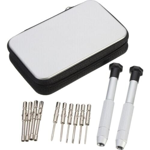 10pcs Glasses Precision Screwdriver Kit Watch Jewelry Eyeglasses Multifunction Repairing Tool sets With Zipper Box