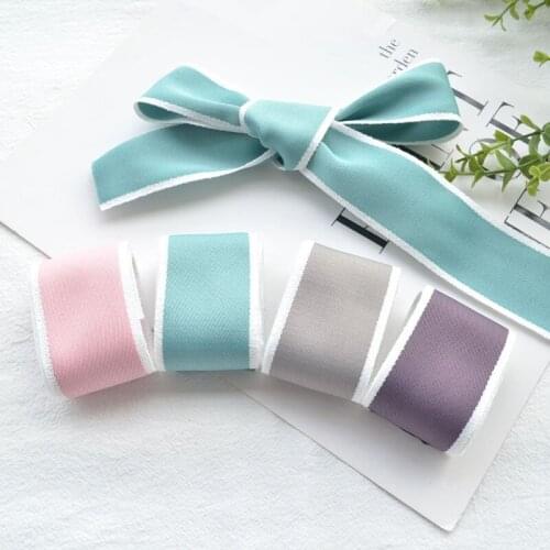 20m 38mm New Cotton Ribbon Solid Color Ribbon Decorative with Handbow Hair Accessories DIY