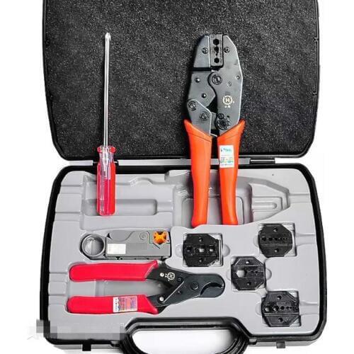 Crimping Plier Connect with the Axial Compression Tool Set Portable BNC Coaxial Terminal Compression Tool Set