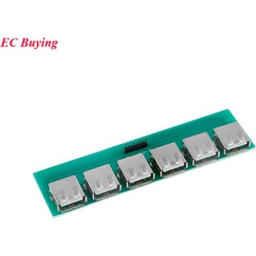 USB 2.0 Female Connector Adapter Test Board 6 USB TYPE-B Socket Data Cable Extension Board Type B PCB Converter