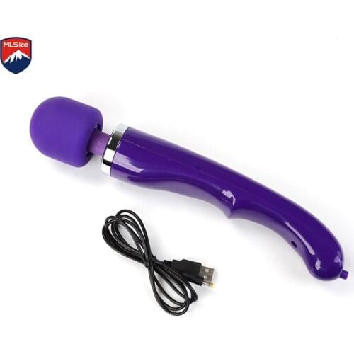 Mlsice high 30 speed rechargeable magic wand Waterproof magic wand Clitoris Stimulator Vibrator Massager Sex Toys Sex Products