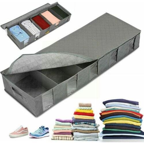 Under Bed Sweaters Orgnizer Storage Bag Large Capacity Shoes Blankets 5 Window Containers Clothing Clear Clothing J9D6