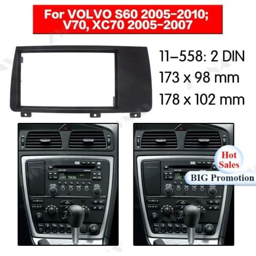 Car multimedia Player frame For 2004 2005 2006 2007 VOLVO XC70 V70 S60 2DIN Audio Panel Installation Dash Adapter car DVD fascia
