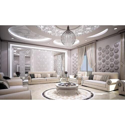 Luxury Silver color Beveled Mirror tiles decoration for living room