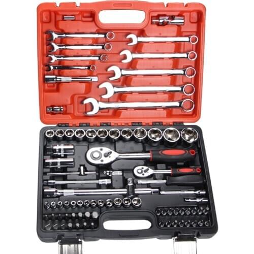 Hand Tools for Car Repair Ratchet Spanner Wrench Socket Set Professional Bicycle Car Repair Tool Kits