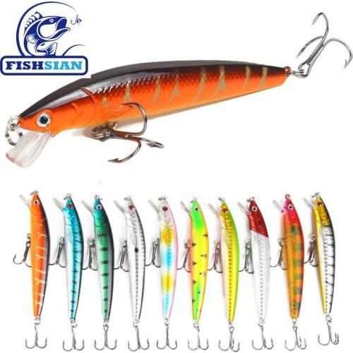 FISHSIAN minnow Fishing Lure 10Color Mino Hard Bait 10cm 7g/10cm articulos de pesca Fishing Tackle top lure bass fishing