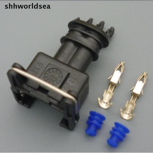 Shhworldse 100Kit 2 Way 2 PIN 3.5MM Car Fuel Injector Socket Plug DURITE MULTIPLE CONNECTORS JUNIOR POWER TIMER JPT CONNECTOR