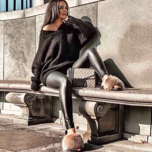 Real fox Fur Slippers Women Home Fluffy Sliders Comfort Furry Summer Flats Sweet Ladies Shoes Female Furry Indoor Flip Flops