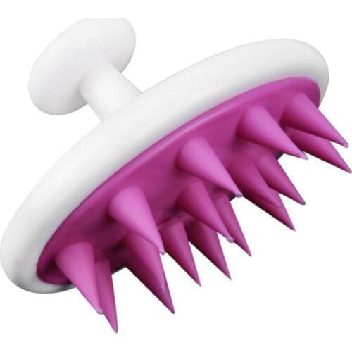 Silicone Head Hair Washing Round Comb Scalp Massage Antiskid Hairbrush Comb Shower Brush Bath Spa Slimming Massage Brush