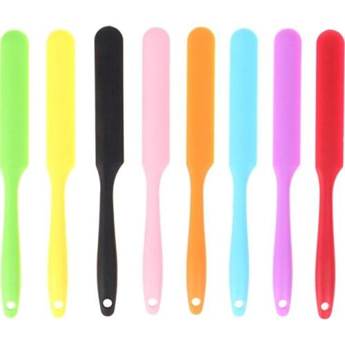 Silicone Heat Resistant Flexible One-piece Silicone Long Spatula Cream Spatula