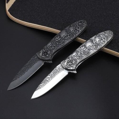 Skull Folding Knife Sharp Outdoor Survival Knife Portable Camping Knife Field Tactical Knife folding knife edc