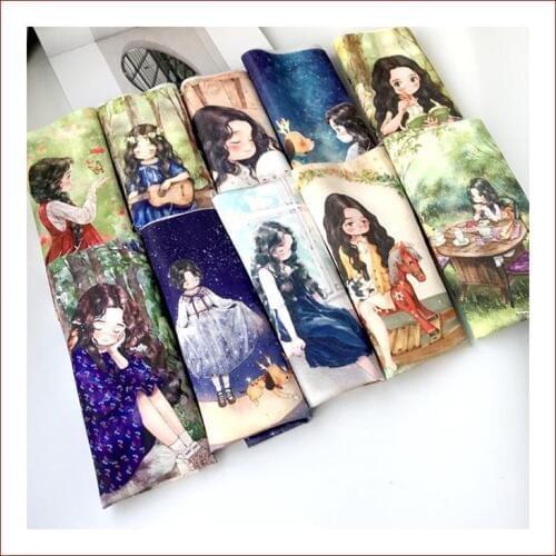 SMTA 29cm*50cm Fabric Cotton The Cloth Tissu Au Metre Fabric With Pawns Cotton Fabric Meter Net Fabric 30g Girl