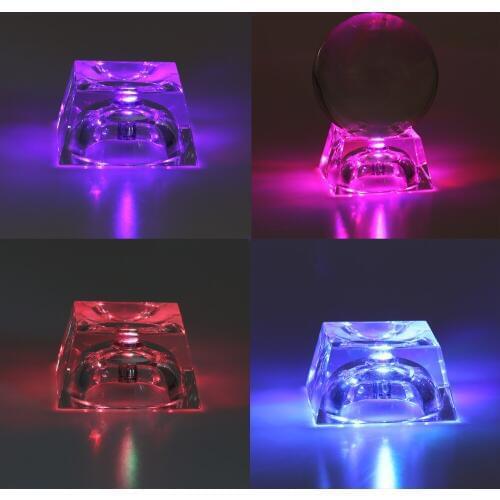 Luminous Glass Display Stand Crystal Lens Ball 60 80mm 100mm 120 150mm Photography Lensball Lamp Base Magic Sphere Globe Holder