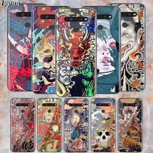 Japanese Style Mythology Ghost Art For LG V60 V50S V50 G8X G8S G8 G7 ThinQ 5G K61 K51S K41S K30 K20 2019 Q60 Q9 Soft Phone Case