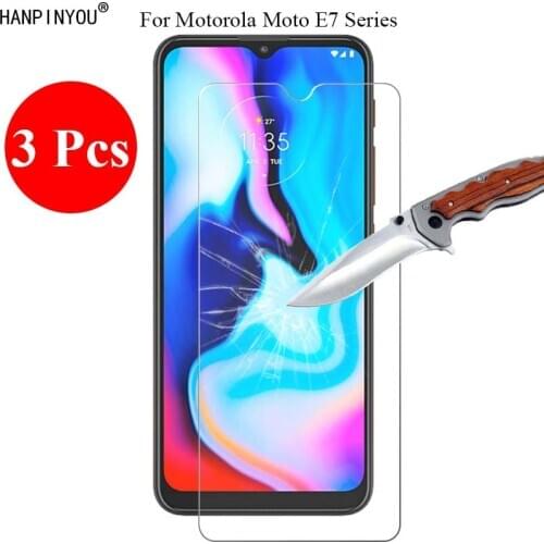 3 Pcs/Lot New 9H 2.5D Tempered Glass Screen Protector For Motorola Moto E7 / Plus / Power 6.5" Protective Film + Clean Tools