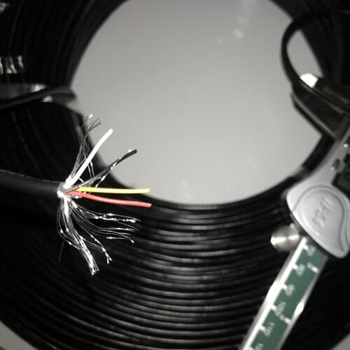 100meters 28AWG 2 3 4 Core Multi-core control Wire Shielded Wire Audio Line Signal Cable Shield Wire For Amplifier Black