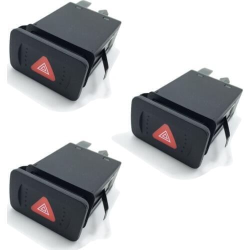 3Pcs OEM Switch Hazard Warning Flash Switchs Button Fir For Jetta 4 Bora Golf MK4 1J0 953 235 C