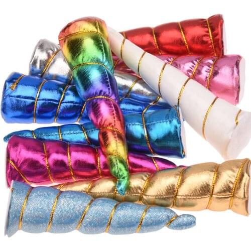 6pcs unicorn Hair Accessories 3.5 *13.5cm Unicorn Horns headwear Fashion Accessory No Hair bows Boutique horn No hairclip