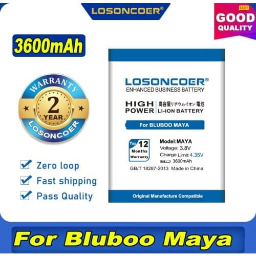 100% Original LOSONCOER NEW 3600mAh Battery For Bluboo Maya Mobile Phone Battery