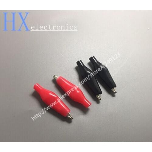 Free shipping 50PCS Battery clamps cable clamp wire test clip sheath trumpet charge alligator