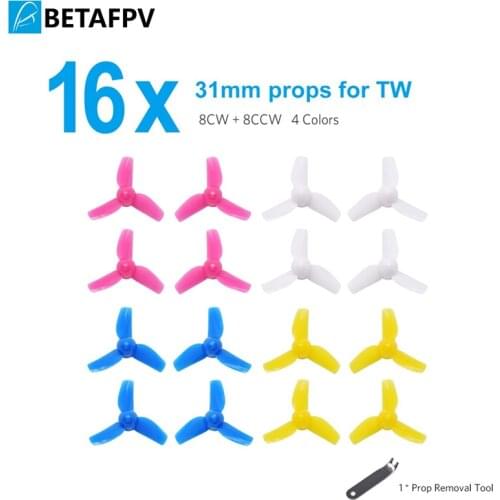 BETAFPV 4 Sets 31mm 3-Blade Props 0.8mm Shaft for 615 Motor Tiny Whoop Quad Like Beta65