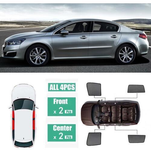 Side Windows Magnetic Sun Shade UV Protection Ray Blocking Mesh Visor Fit For Peugeot 508 2015-2017